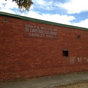 Sign on the rear wall at Langley Hall Bed & Breakfast, Bendigo (former site of St Luke's Toddlers' Home]